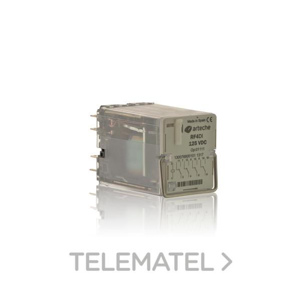 RELÉ AUXILIAR RF-4DI 125V DC CON DIODO