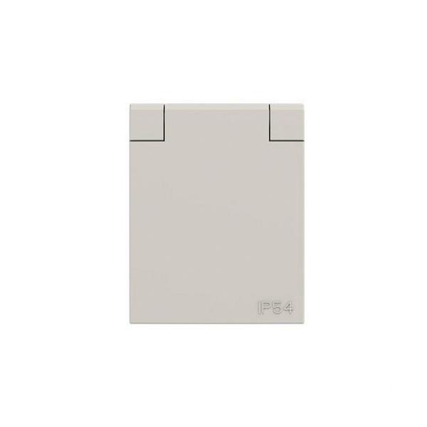 BASE DE ENCHUFE ESTANCA IP54 PARA PANELES GRIS