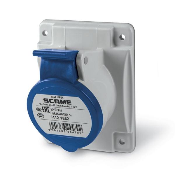 BASE EMPOTRABLE OPTIMA 2P+T 16A 6h AZUL