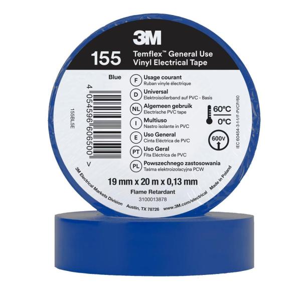 CINTA TEMFLEX 155 19mm X 20m AZUL